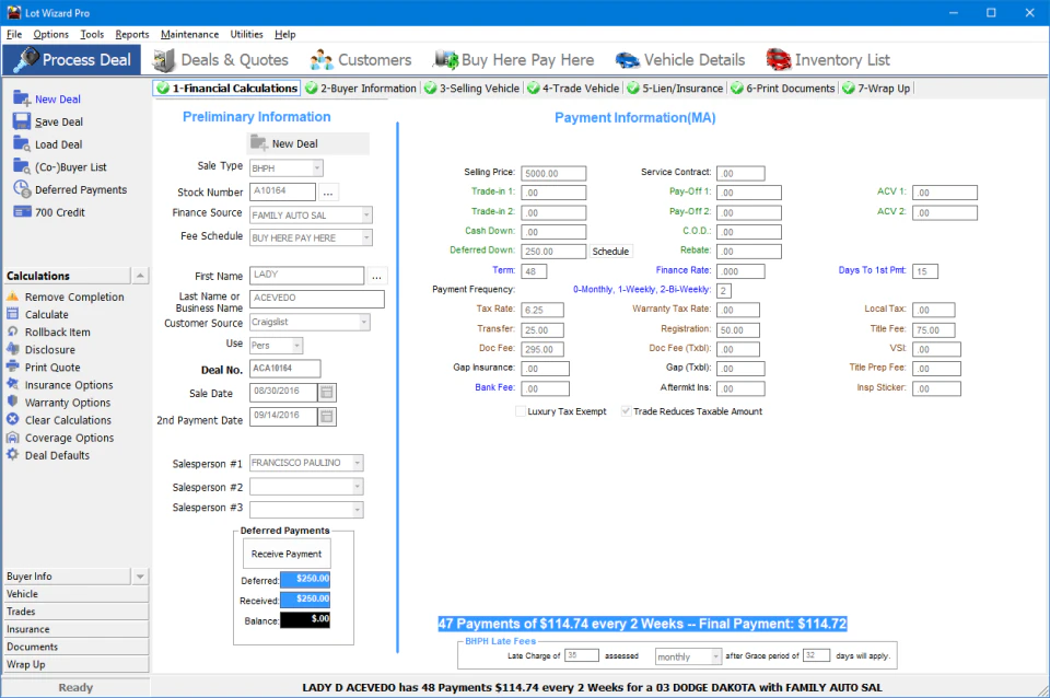 screenshot of Lot Wizard Pro